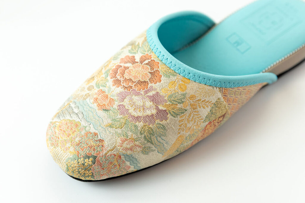 Nishijin Textile Slippers Blue_2