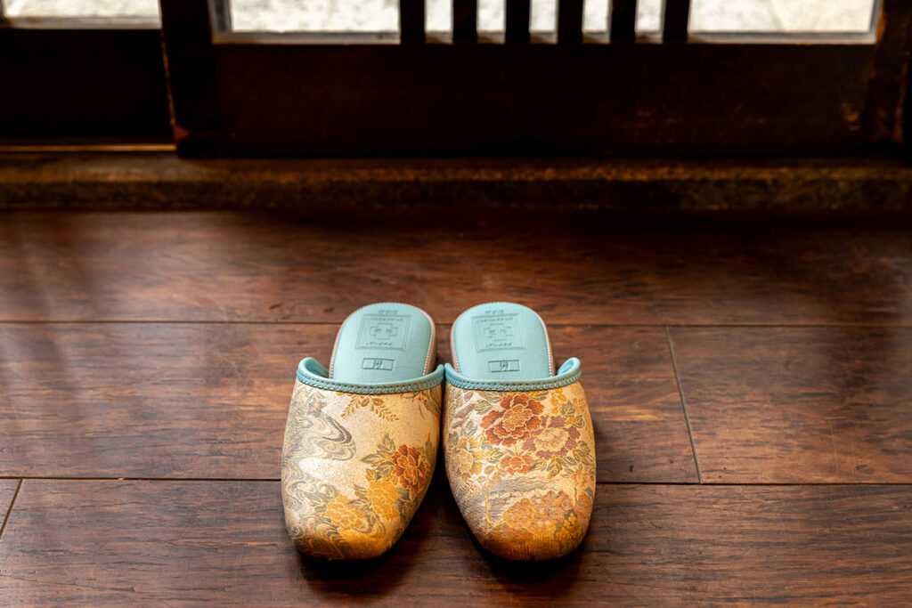 Nishijin Textile Slippers Blue_5