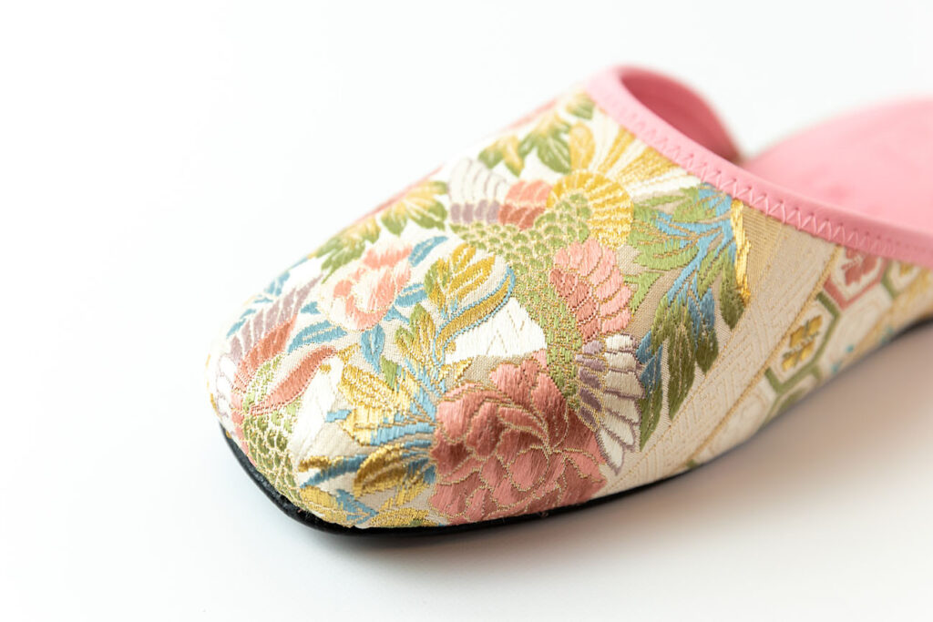 Nishijin Textile Slippers Pink ②_2