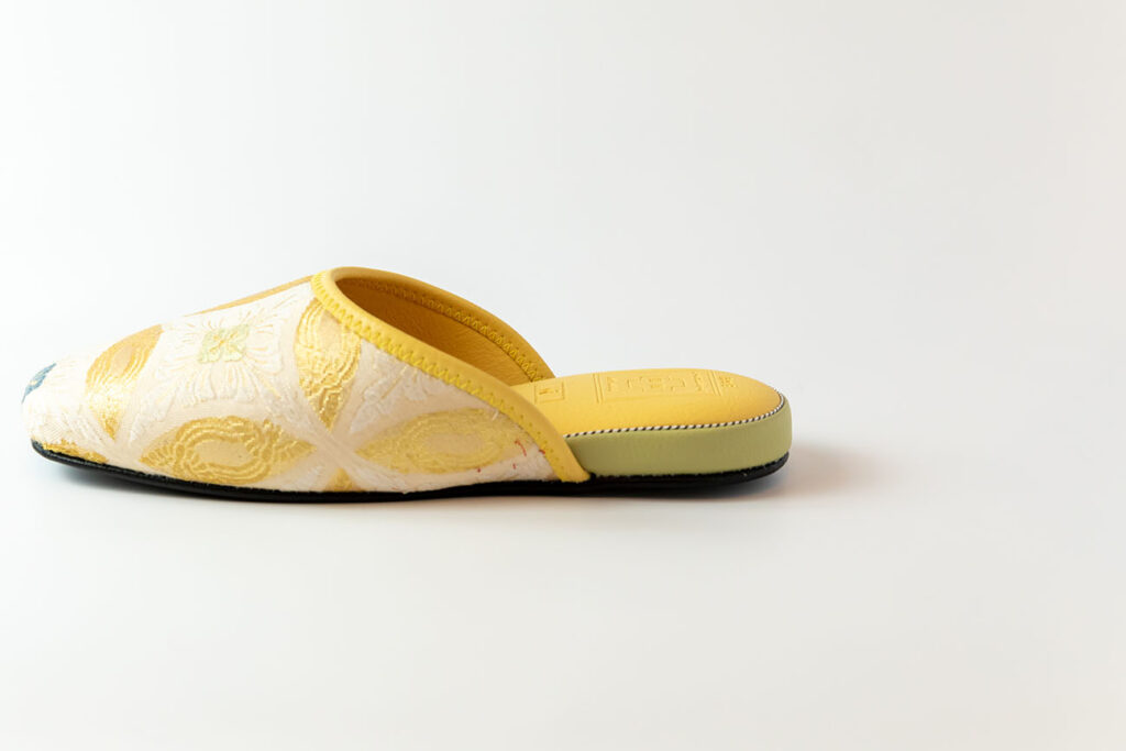 Nishijin Textile Slippers Yellow ②_3